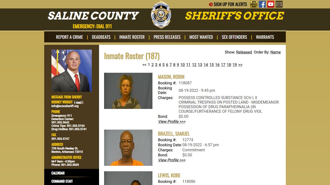 Inmate Roster - Saline County Sheriff's Office