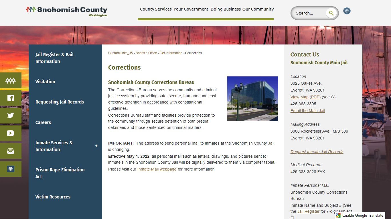 Corrections | Snohomish County, WA - Official Website